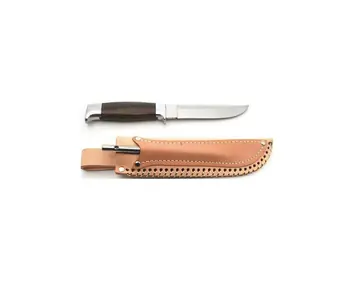 Vangedal Cuchillo Scout en funda de cuero con punzón marinero