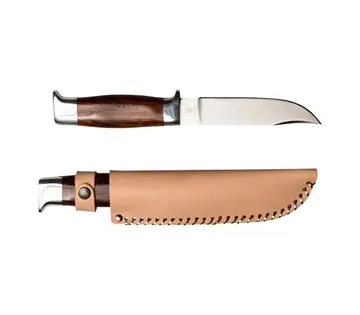 Vangedal Cuchillo Scout con correa de seguridad y funda de cuero