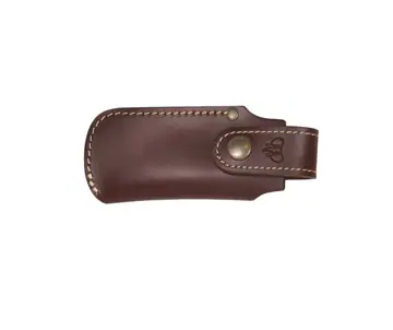 Cudeman Funda de Cuero Marrón para Navaja Plegable Grande