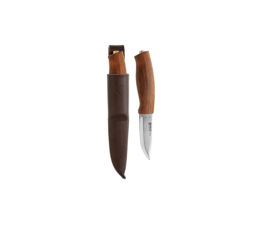 Helle Skog Cuchillo de hoja fija con madera de haya